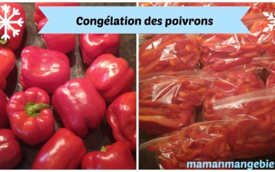 La congélation des poivrons