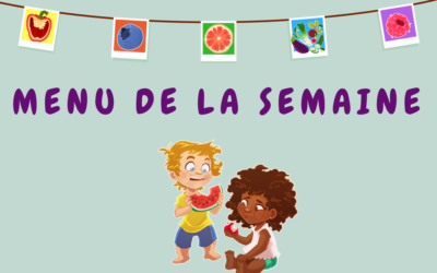 Mon menu cette semaine – 22 janvier